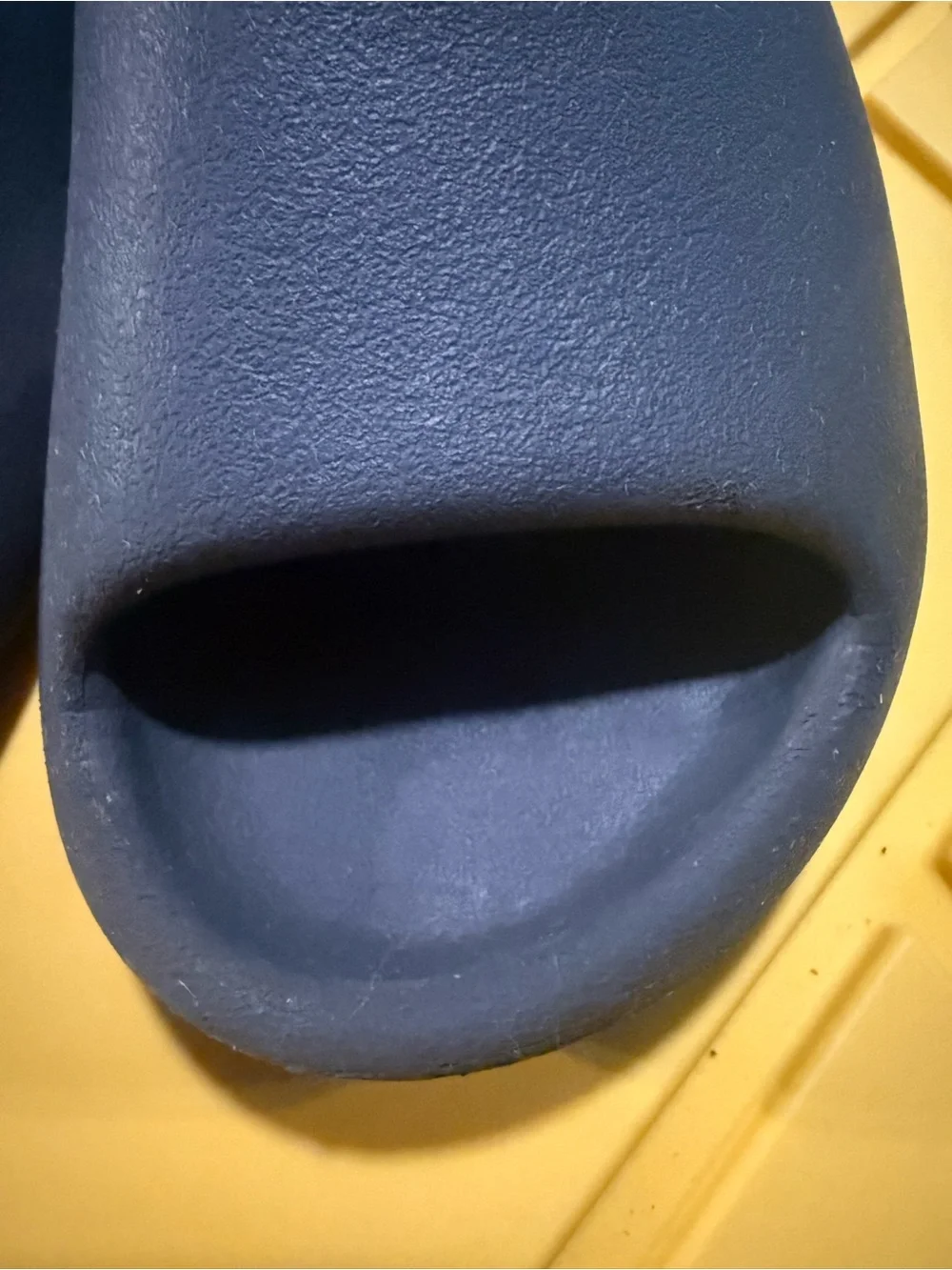 Yeezy Men’s Slate Blue Slide Sandals - Cushioned Single-Piece Design